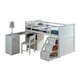 thumbnail image 7 of Wyatt Loft Bed Chest Desk and Ladder In White - Saltoro Sherpi, 7 of 7