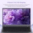 thumbnail image 4 of THTRO 15.6" IPS FHD Laptop Computer, 128GB SSD 12GB RAM, Intel 6500Y with 2 Cores 4 Thread, Type-C, Windows 11 Laptop for Business, Study, Office, Dark Gray, Lightweight, 4 of 7