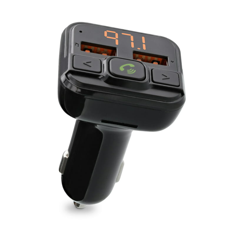 Bluetooth FM transmitter with wireless calling and two USB ports – Agiler  USA