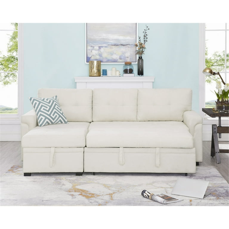 Naomi home laura reversible cheap sleeper sectional sofa