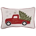 thumbnail image 2 of Pillow Perfect 628042 Rouge Camion de Noël Oreiller Lombaire - Rouge, 2 of 4