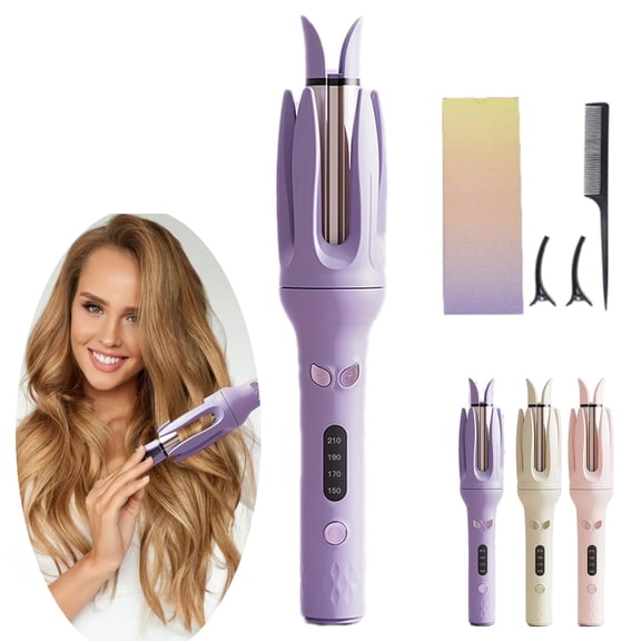 GENAI Ionic Curling Iron – Rotating Hair Tool for Beach Waves, Anti-Tangle