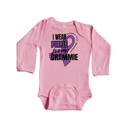 

Inktastic Chronic Pain I Wear Purple For My Grammie Gift Baby Boy or Baby Girl Long Sleeve Bodysuit