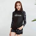 thumbnail image 6 of Mdesiwst 2 Pcs/Set Unisex Swimsuit Quick-drying Breathable Soft Leaf Print O Neck Long Sleeves Couple Surfing Clothes Diving Bathing Suit Water Sport Swimwear, 6 of 7