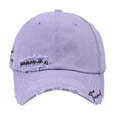 thumbnail image 2 of Only Moment Purple Unisex Vintage Washed Baseball Cap Hat Polyester Breathable Tucker Hat Laser Cut Air Mesh-Back Cooling Golf Hat One Size, 2 of 7
