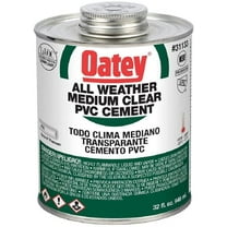 Oatey 31133 PVC All Weather Cement, 32 oz, Clear, 32 Fluid Ounces