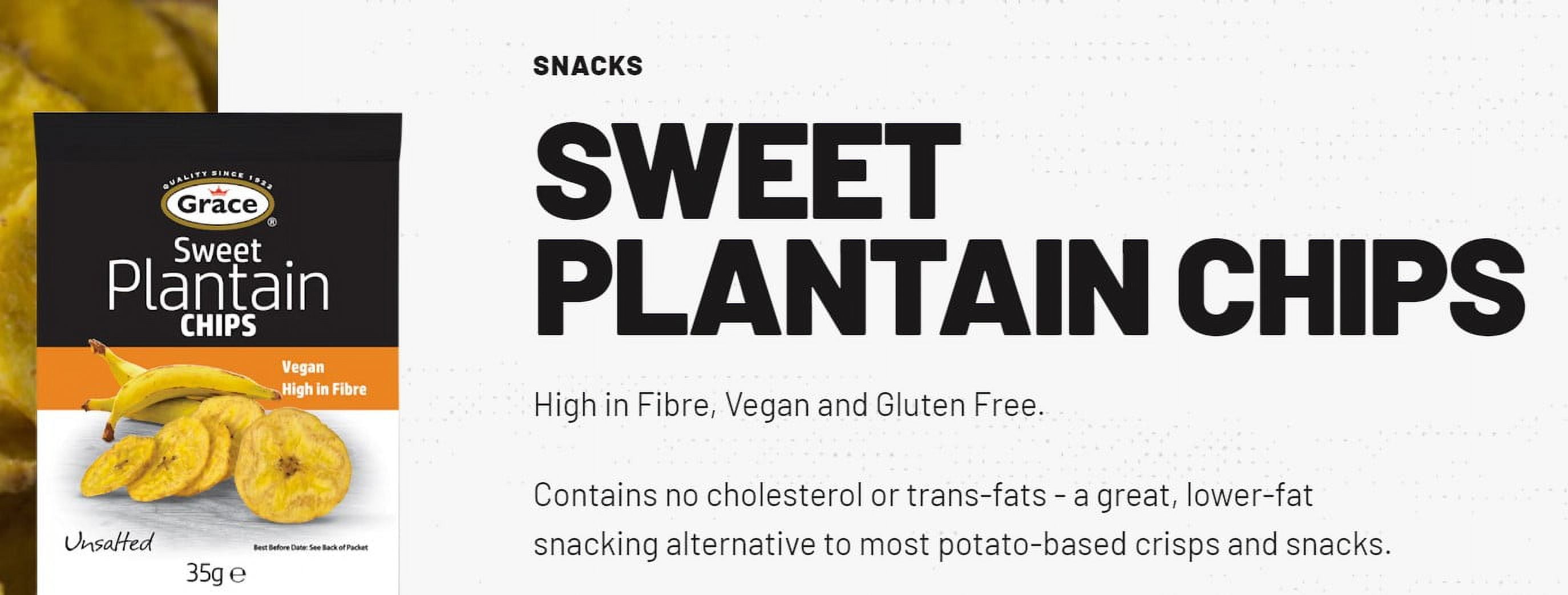 (7 pack) Grace Sweet Plantain Chips, (Maduritos) 2.5 oz