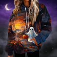 thumbnail image 6 of Frostluinai Halloween Fleece Hoodie for Women Flannel Fuzzy Hooded Sweatshirts Funny Ghosts Print Fluffy Sherpa Warm Pullover with Pocket S-2XL, 6 of 6