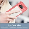 thumbnail image 4 of Feishell Clear Case for Google Pixel 8 6.2 inch,Shockproof Hybrid Soft TPU Bumper Anti-Scratch Hard Acrylic Back Transparent Slim Phone Case Cover for Google Pixel 8,Red, 4 of 8