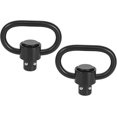 thumbnail image 1 of Quick Detach Sling Swivel Attachments, Heavy Duty Button-Operated Mount, Two Point and Traditional Sling Swivel, Black, 1 of 7