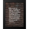 thumbnail image 2 of ArtsyQuotes 12x14 Black Modern Framed Museum Art Print Titled - Samuel Smiles Quote: Difficulty, 2 of 5