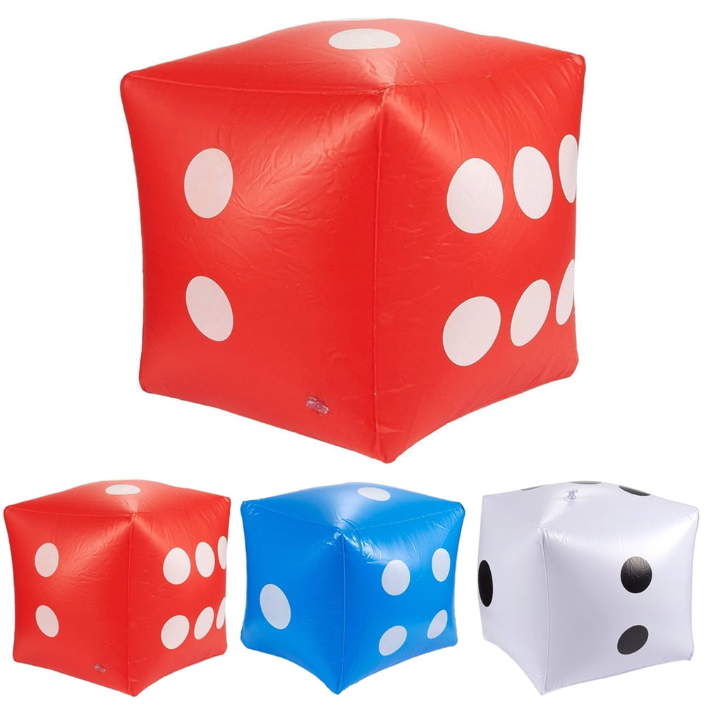 Dice Giant Inflatable Black Red White Summer Fun Pool Outdoor Game Play BT3 