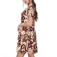 thumbnail image 2 of Rateoe Snake Pattern Women’s Short Sleeve Dress – Casual Elegant Summer A-Line Dress for Everyday Wear, 2 of 6