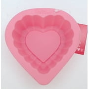 Wilton Silicone, Light Pink Mini Ruffle Heart Mold, 2105-3117