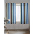 thumbnail image 5 of Sheer Curtains 63 Inch Length, Colorful Striped Semi Sheer Curtains Light Filtering Window Treatment, Modern Stripes Art Farmhouse Privacy Voile Drapes for Living Room Bedroom 52x63 Inch, 5 of 7