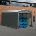 thumbnail image 3 of Sheltertube Wind And Snow-Load Rated Garage, 10X18X10 Grey, 3 of 12