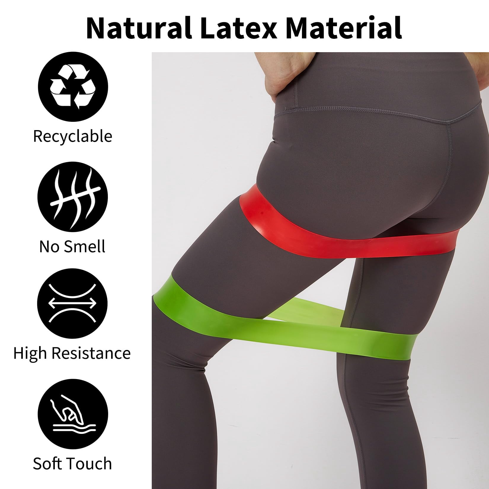 Resistance Bands Set 20/30 Pack, Exercise Bands for Working Out, TPE Elastic Workout Bands for Strength Training, Stretching