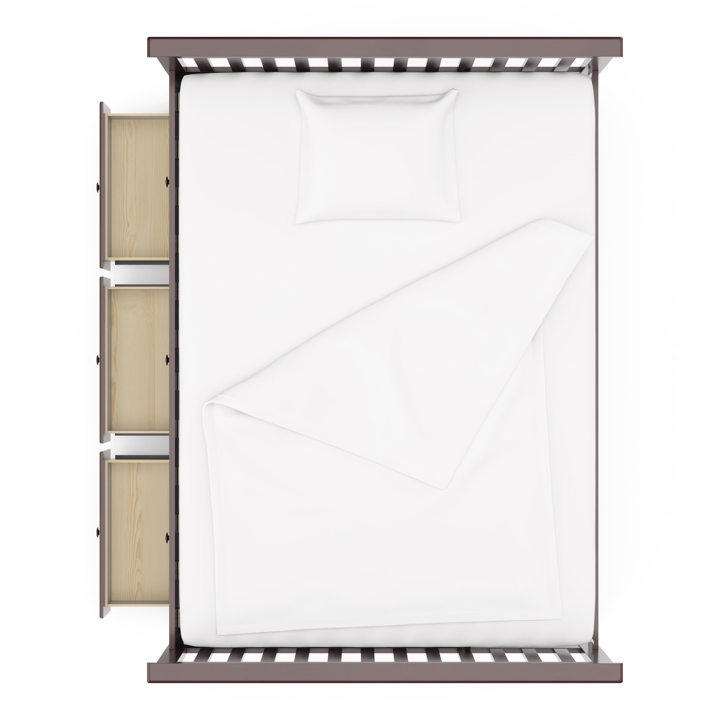 Storkcraft Marco Island Full Captain’s Bed with Twin Trundle, Espresso