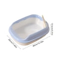 thumbnail image 3 of HOARBOEG Semi-Enclosed Cat Litter Box with Top Entry Lid and High Sides, Odor Control Covered Kitty Litter Pan with Scoop Filter for Anti Scatter, Indoor Cat Toilet Light Blue, 3 of 6