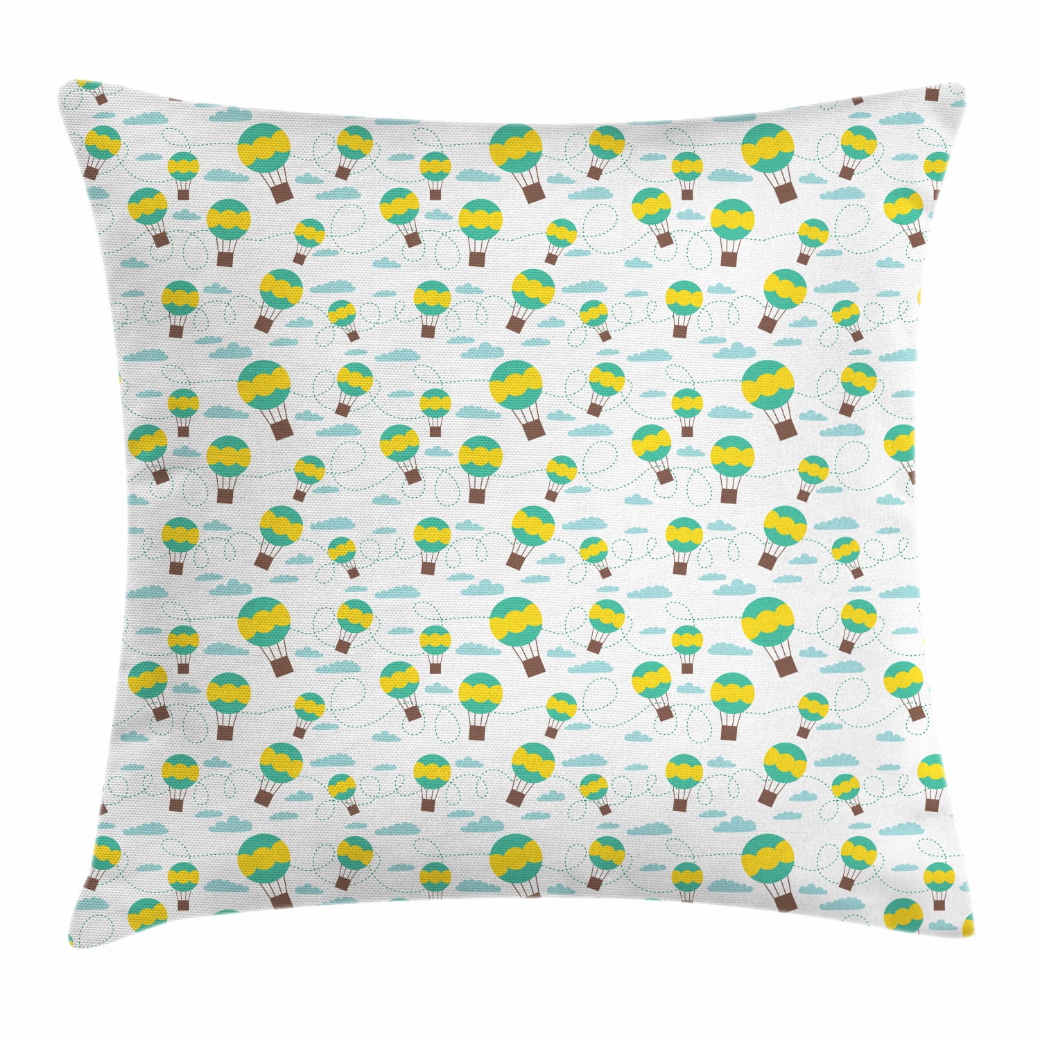 HOT AIR BALLOONS PATTERNED CUSHION AND CUSHION COVER COMPLETE ~ WITH POLKA DOTS 