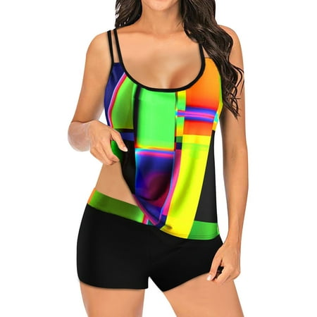 

Mackneog Vintage Beach Bra Set Bandeau Cross Slim Print Swimwear Bandage Swimsuit Tankini Bathing Push Up Pieces Bikini Swimdress Women Two Suit Swim Beachwear Sport Swimwears Tankinis Set Gift