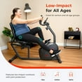 thumbnail image 2 of Sunny Health & Fitness Heavy-Duty Recumbent Smart Bike, Wide Cushioned Seat & Back, Cycling Workout Machine, Bicycle Exercise for Adult/Seniors at home, Exclusive Free SunnyFit App Bluetooth Link, 2 of 6