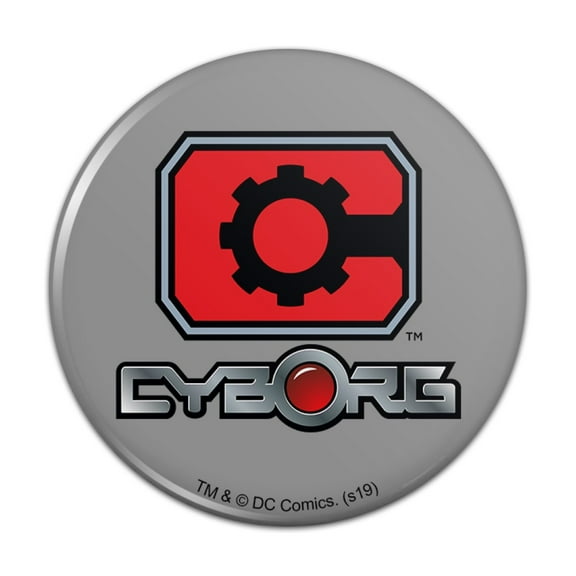 Justice League Cyborg Logo Kitchen Refrigerator Locker Button Magnet