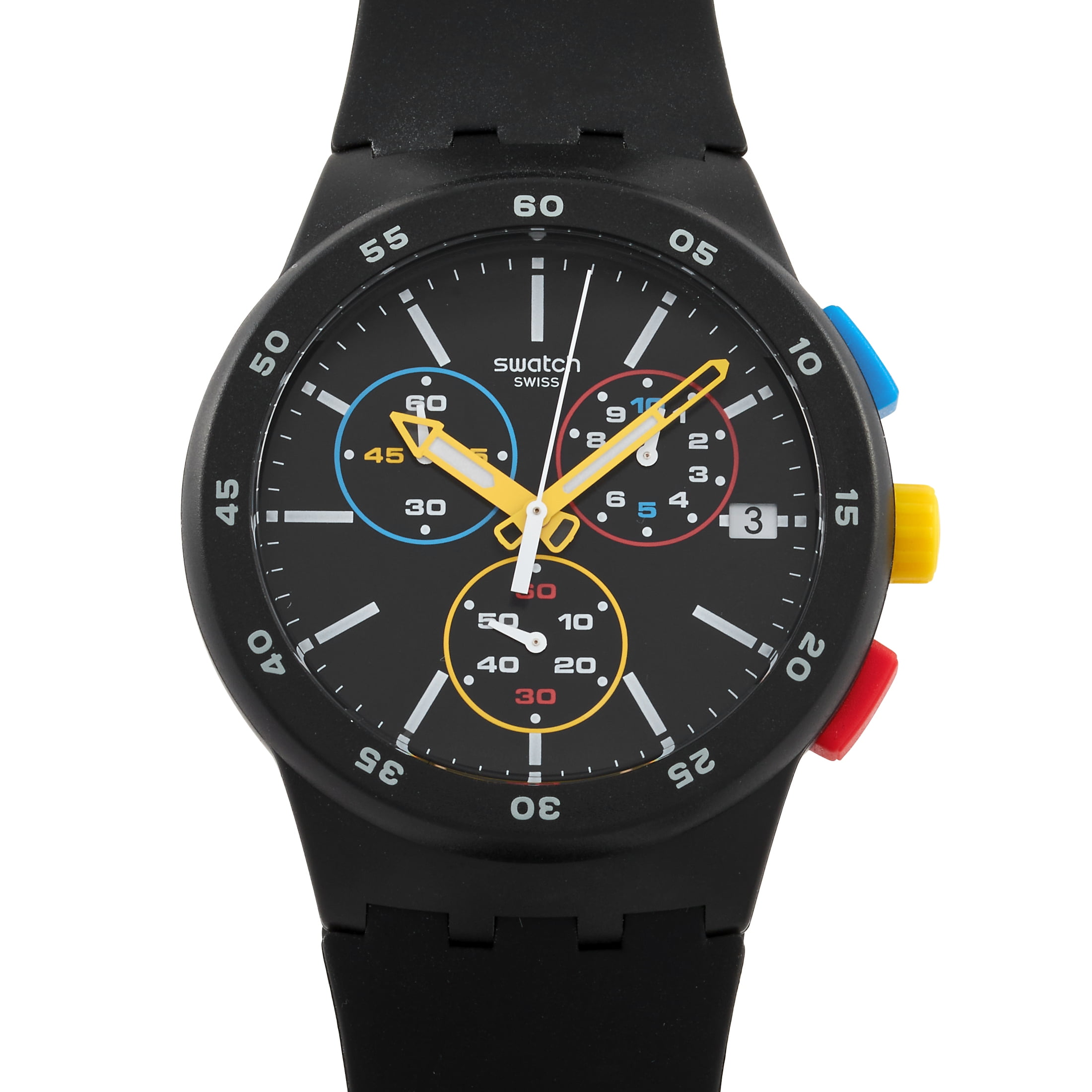 Swatch black one cheap