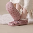 thumbnail image 5 of Goodw7 Women Winter Slipper Socks, Thick Fleece Lined Non Slip Floor Socks with Grippers, Soft Warm Knit Home Socks for Ladies Indoor Lounging Bedroom Living Room Travel, 5 of 6