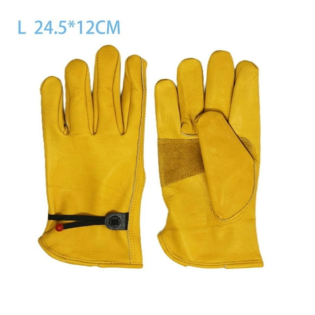 Gant de Mécanicien Extensible en Cuir de Vache pour Travail, Sécurité, Protection, Soudure, Travail, Conducteur