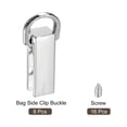 thumbnail image 3 of Bag Side Clip Buckle, 8Pack 0.28" Metal Suspending Handbag Strap Chain Connector with D Ring (Silver Tone), 3 of 5