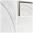 thumbnail image 5 of Serene Circles Heavily Textured Hand Painted White Framed Canvas Wall Art, 5 of 11