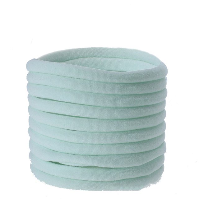 10 unids/lote de diadema de nailon para niña, accesorios para el cabello DIY, banda elástica para la cabeza, tocados de moda para niños, turbante para bebé Deng Xun unisex