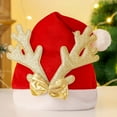 thumbnail image 2 of Visland Christmas Hat Cute Cartoon Stretchy Plush Ball Snowman ElK Santa Claus Hat Party Supplies for Adults Kids, 2 of 3