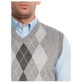 thumbnail image 2 of True Rock Men's Argyle V-Neck Sweater Vest (Heather Gray/Blk, XX-Large), 2 of 3