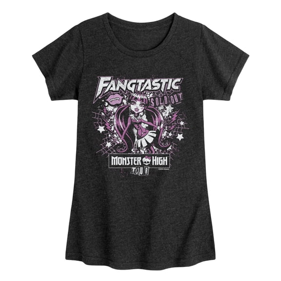 Monster High - Fangtastic Tour Fitted Short Sleeve Graphic T-Shirt