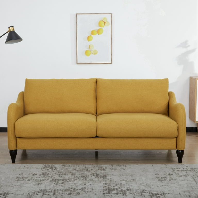 Artdeco Home Reno 3 Seater Polyester Sofa Mustard