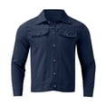 thumbnail image 1 of SHIXIAOO Men's Autumn and Winter Casual Solid Color Jacket Cardigan Buttoned Workwear Denim Jacket Loose Fit Sweater Sweaters for Men Long Heavy Sweater Mens Men Cardigan Sweater Button down Tall, 1 of 6
