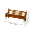 thumbnail image 2 of SKISUNO Garden Ornament Brown Wood Bench Figure 1Set For DIY Lovers, 2 of 8