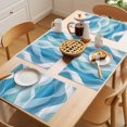 thumbnail image 5 of Blue Ombre Placemats Set of 4 Modern Moire Abstract Art Aesthetics Place Mats Indoor Wipeable Table Mats Washable Cloth Dining Table Placemats for Kitchen Holiday Party Home Decor 13x19 Inch, 5 of 9
