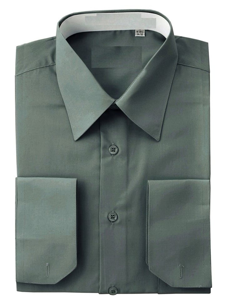 Enro Mens Long  Classic Fit Solid Point Collar Dress Shirt
