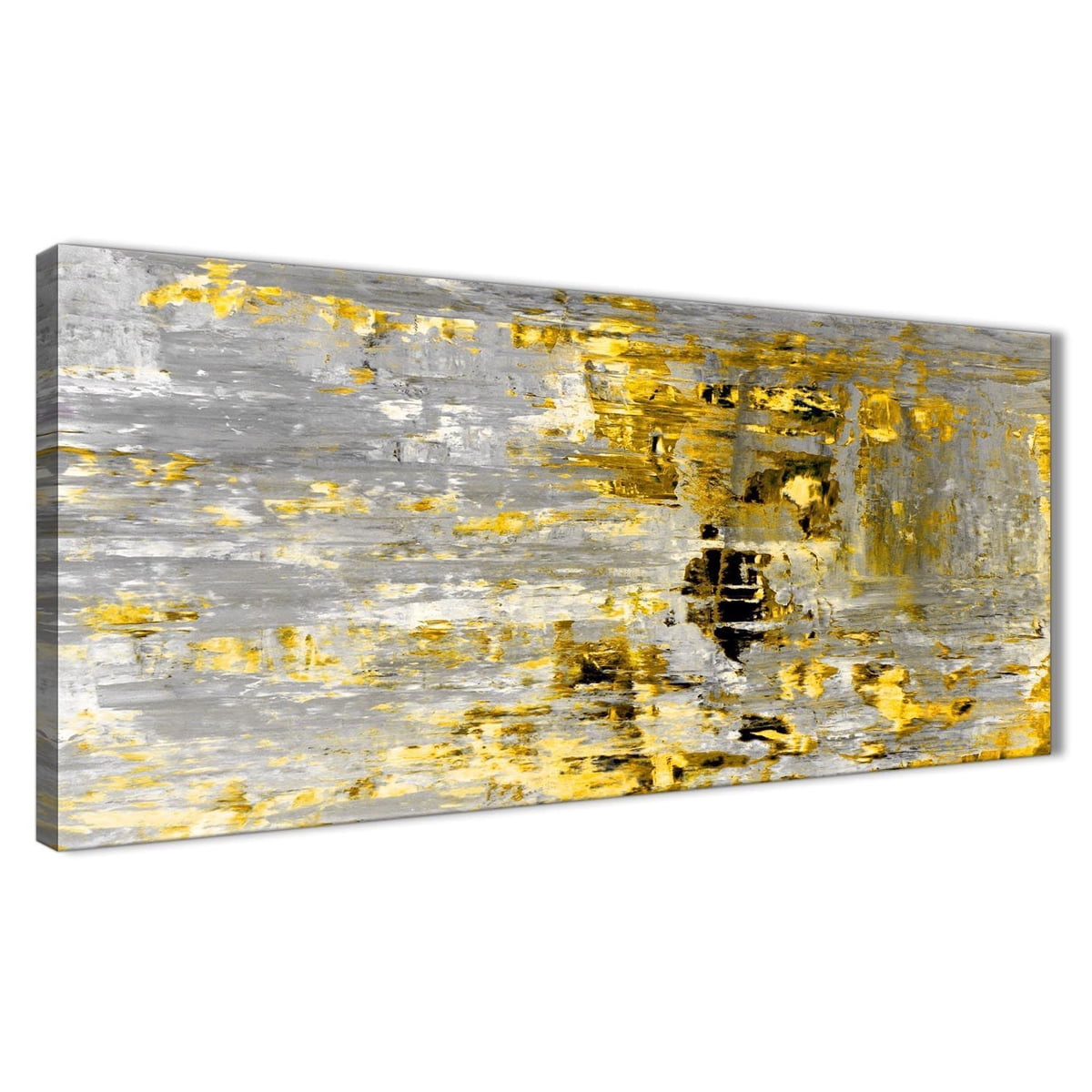 Yellow Abstract Painting Wall Art Print Canvas Picture Print Unframe
