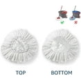 thumbnail image 4 of 4-Pack White Triangular Microfiber Mop Refills for Vileda Easywring Spin Mop & Bucket System – Washable, Reusable, Wet/Dry Cleaning for Hardwood, Tile, Laminate – Efficient Corner Cleaning, Machine, 4 of 6