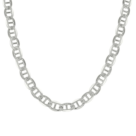 Auriga 925 Sterling Silver 5mm Solid Classic Mariner Chain Necklace 24