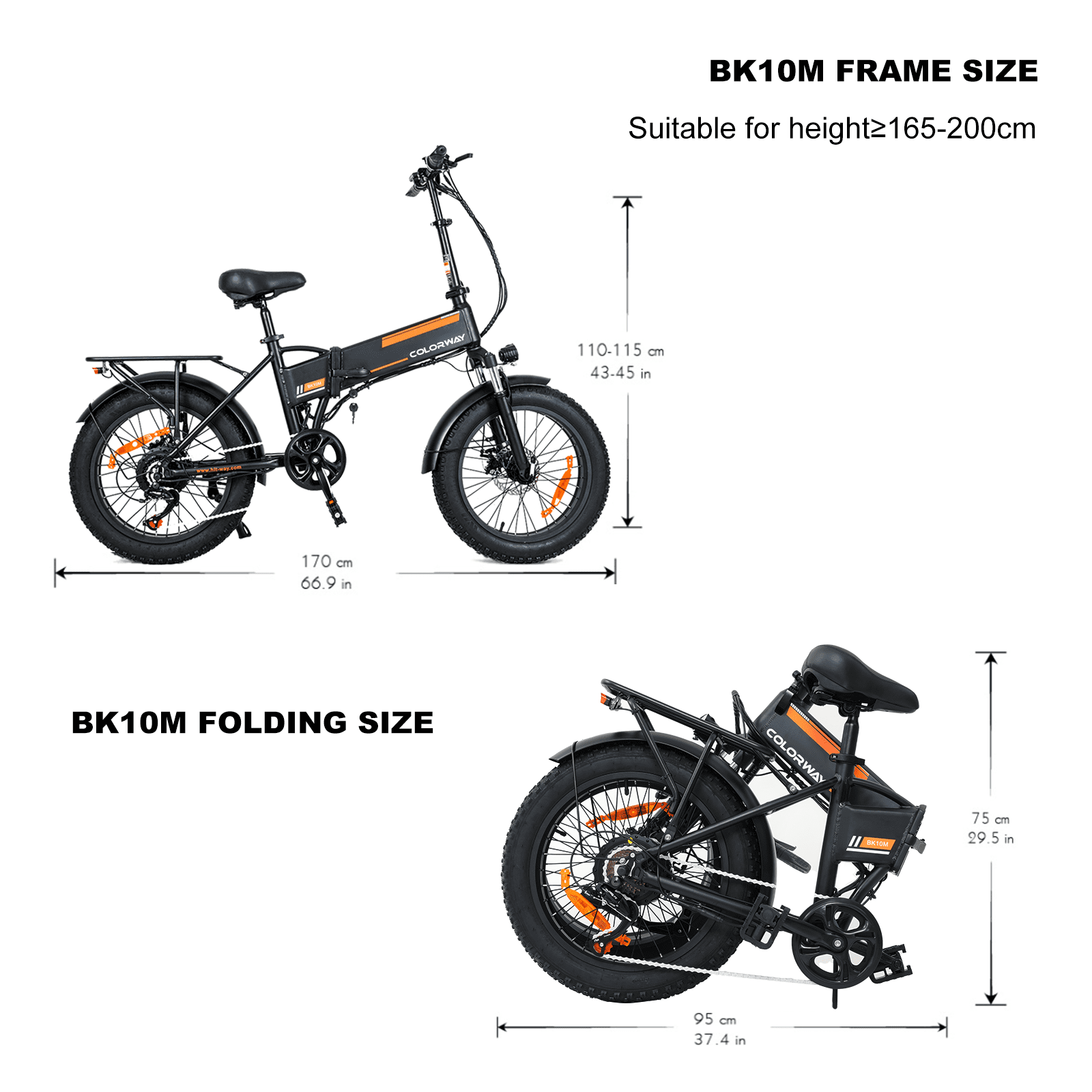 COLORWAY 750W Electric Bike for Adults , 20X4.0" Electric Bicycles with 36V/12AH Removable Battery E Bikes UL2849