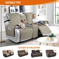 thumbnail image 6 of KINCAM Waterproof Loveseat Recliner Cover with Console, 3-Piece Non-Slip Washable Furniture Protector for Split Sofa, Khaki, 6 of 8