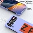 thumbnail image 2 of Z Flip 4 Case with Strap Galaxy Z Flip 4 Phone Case Silicone Protective Cover Heavy Duty Shockproof Samsung Flip 4 5G Case-Purple, 2 of 8