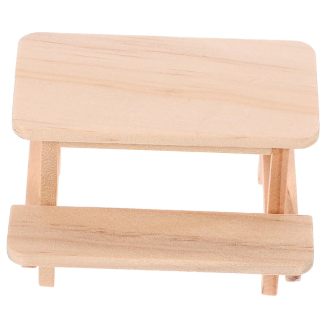 Mesa de comedor en miniatura con forma de casa de muñecas ERINGOGO, madera, 8 x 8 x 5 cm