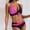 Hot Pink, variant on Womens Swimsuits Tankini Sets 2 Piece Paddad Push Up Swimsuits Solid Color Swimwear Bathing Suit