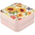 thumbnail image 2 of Coolnut Travel Small Jewelry Case Beautiful Sunflowers Jewelry Organizer Jewelry Box Birthday Gifts Women Mom Friends Female Sister Bridesmaid Girl Gifts Idea123 Women Gifts, 2 of 7